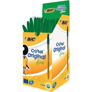 stylo bic fine vert
