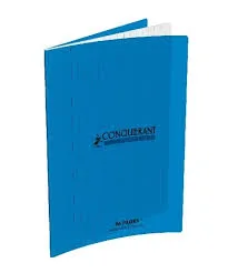 cahier pique 96p polypro bleu conquerant 90g 17*22