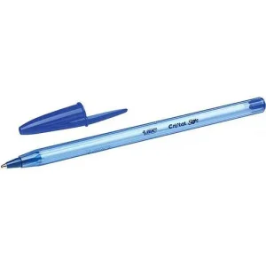stylo bic soft bleu