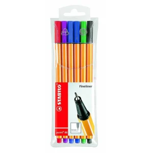 paquet de 6 stylos stabilo couleurs