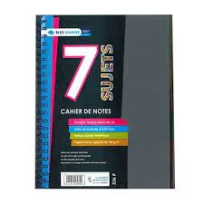 cahier spiral 7 sujet bleu marine 336p 21*29.7