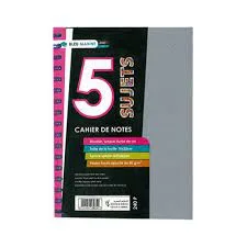 cahier spiral 5 sujet 17*22 bleu marine