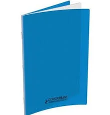 cahier pique 48p polypro 17*22 bleu marine