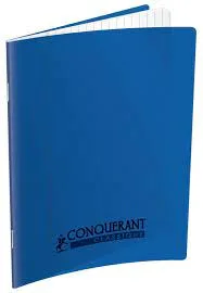 cahier pique 192p polypro 17*22 bleu marine