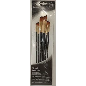 pochette de 6 pinceaux et brosse accord spm1297 12pcs