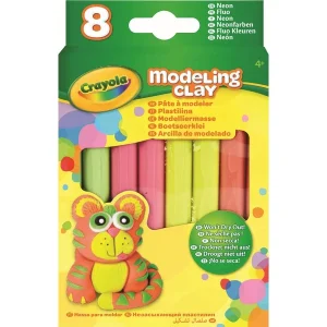pate a modeler 8 couleurs fluo clever